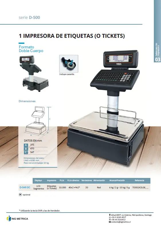 BALANZA ELECTRÓNICA DIBAL CARNCERÍA VERDULERÍA ALMACÉN MINIMARKET SUPERMERCADO