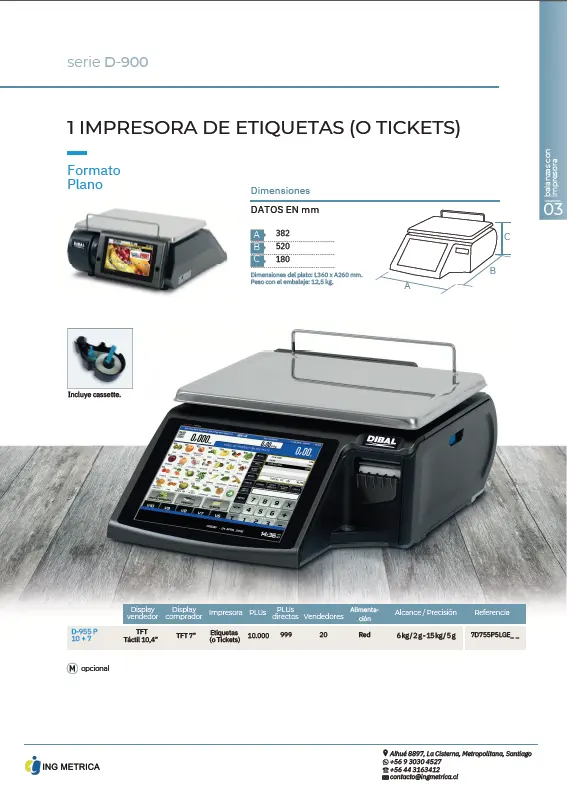 BALANZA ELECTRÓNICA ETIQUETADORA TICKET SUPERMERCADO CARNICERÍA ALMACÉN MINIMARKET VERDULERÍA